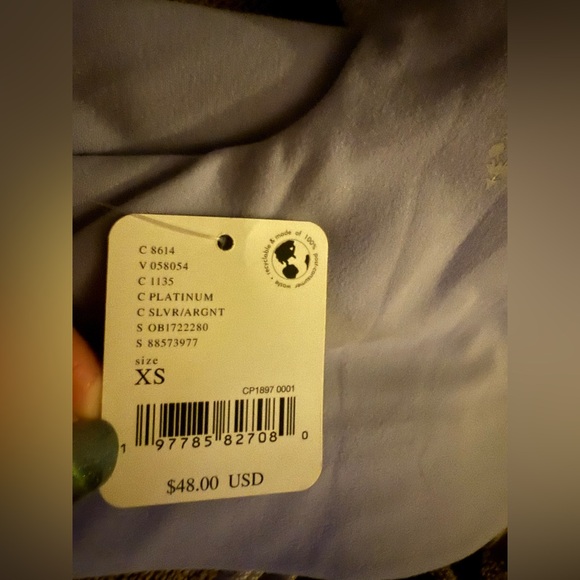 NWT Free People Never Better Square Neck Sports Bra in Platinum Lilac Purple - Picture 8 of 8